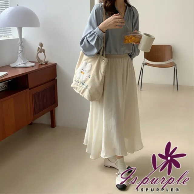 【iSPurple】雙11 日系微甜 柔美質感立體刺繡燈芯絨肩背包(顏色可選)