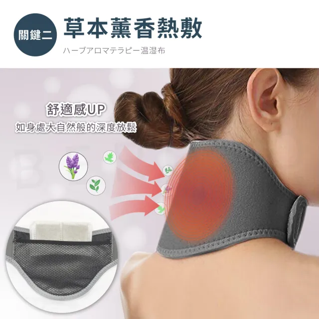 【Beroso 倍麗森】護好頸石墨稀熱敷護頸帶(情人節 頸部按摩 頸部熱敷 護肩頸 保暖 頸部熱敷)