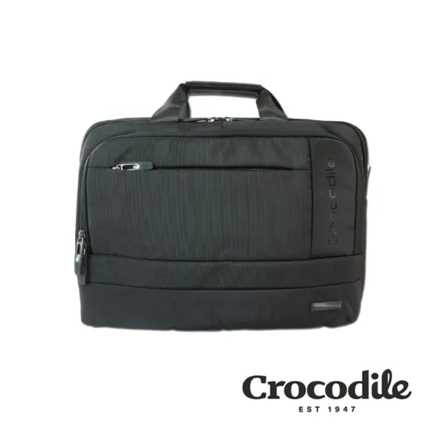 【Crocodile】雙11 鱷魚皮件 12吋公事包 橫式筆電包 可斜背手提 單拉鍊-0104-07808-多色-Biz系列