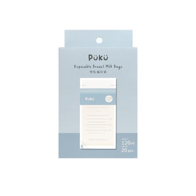 【PUKU 藍色企鵝】母乳儲存袋120ml-20枚入