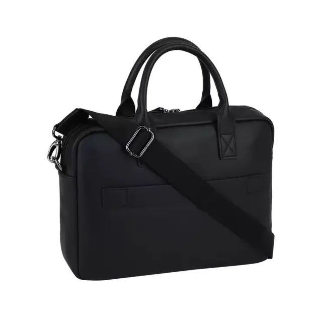 【Cerruti 1881】限量2折 義大利原裝進口 頂級小牛皮公事包/斜背包 CECA06226M 全新專櫃展示品(黑色)