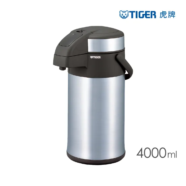 TIGER 虎牌】按壓式不鏽鋼真空保溫壺4000ml(MAA-A402大容量保溫保冰/桌
