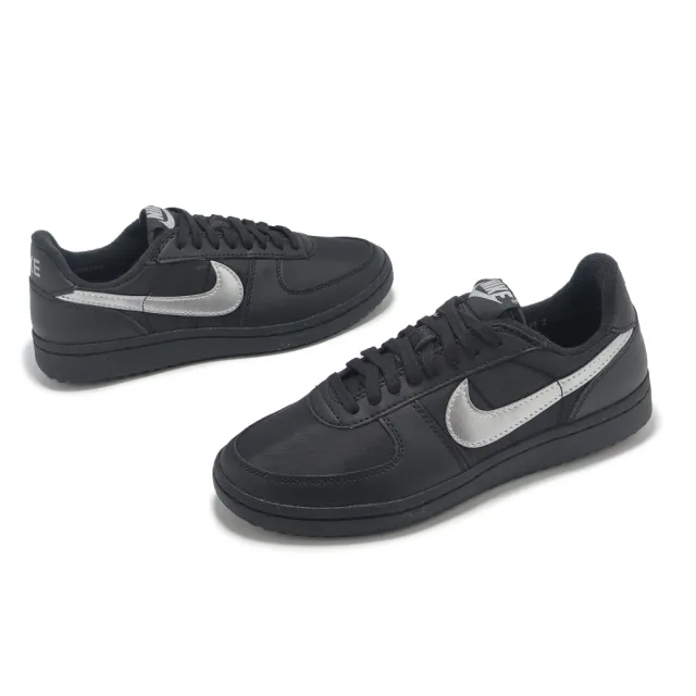 【NIKE 耐吉】休閒鞋 Wmns Field General 82 女鞋 男鞋 黑 灰 復古 皮革 尼龍(FZ5593-001)