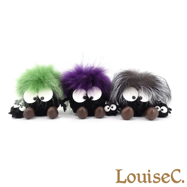 煤球儿 LouiseC.】Tree House 宮崎駿煤炭煤球灰塵精靈天然狐狸毛+羊羔毛包包