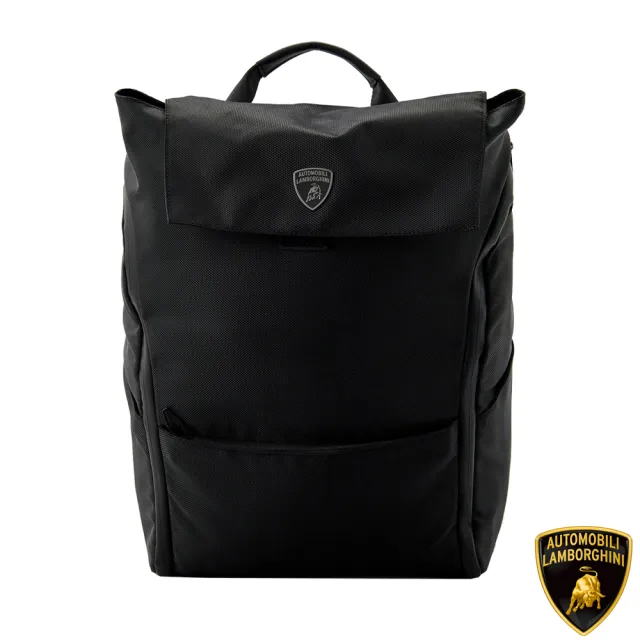 【Automobili Lamborghini】藍寶堅尼 限量2折 義大利頂級後背包 全新專櫃展示品 343T黑色