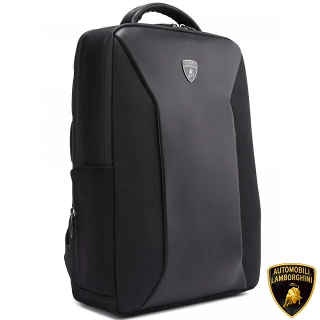 【Automobili Lamborghini】藍寶堅尼 限量2折 義大利頂級後背包 全新專櫃展示品 358T黑色