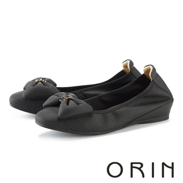 FAIR LADY 我的旅行日記 輕奢方釦水鑽平底娃娃鞋(金