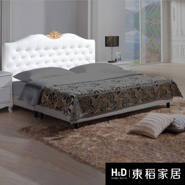 H&D 東稻家居 洗白6尺布面床頭片 雙人加大床頭(THY2