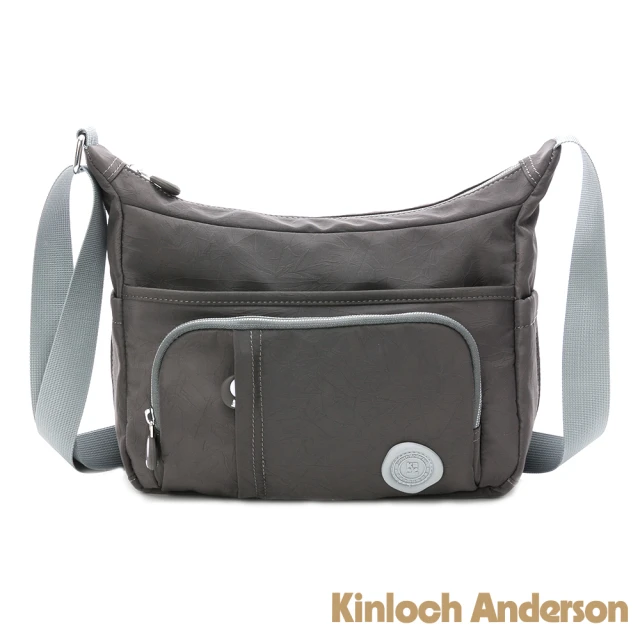 金安德森金安德森 River 皺褶感船型斜側包(霧灰)