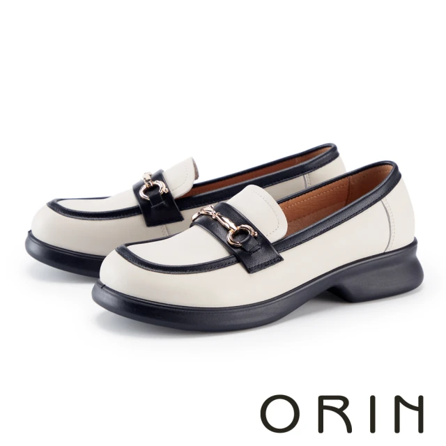 ORIN 經典馬銜釦真皮方頭樂福鞋(黑色)優惠推薦