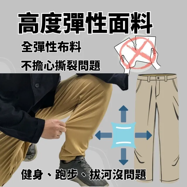 【J.Malo】高彈力多口袋直筒褲 修身直筒褲 彈性長褲 多口袋長褲(修身直筒褲 彈性長褲 多口袋長褲)