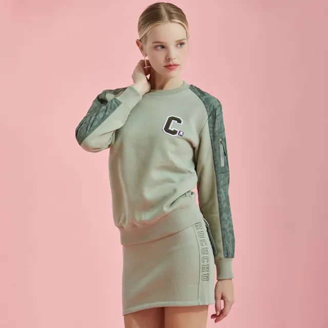 【CHUCUCHU】棉質圓領長袖上衣 大學T 衛衣 高爾夫 運動服 女上衣