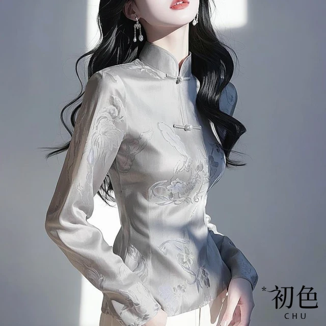 ILEY 伊蕾 絲巾風印花縲縈翻領上衣(卡其；M-2L；12