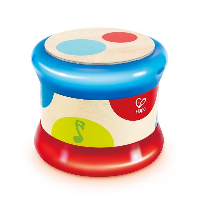 【德國Hape】滾滾樂電子音樂鼓(木製玩具/木頭玩具/彌月禮/生日禮)