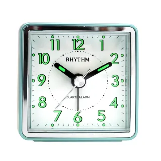 【RHYTHM 麗聲】官方直營  輕巧迷你多彩隨身小鬧鐘(清新綠)