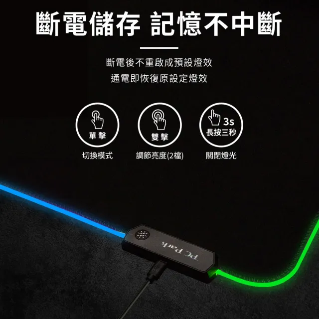 【PC Park】XL-02RGB dominion RGB電競滑鼠墊(大尺寸滑鼠墊)