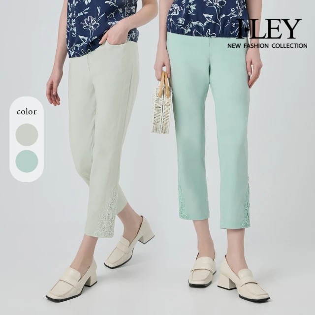 MOSS CLUB 中長版直筒休閒寬褲(黑 卡/魅力商品)品