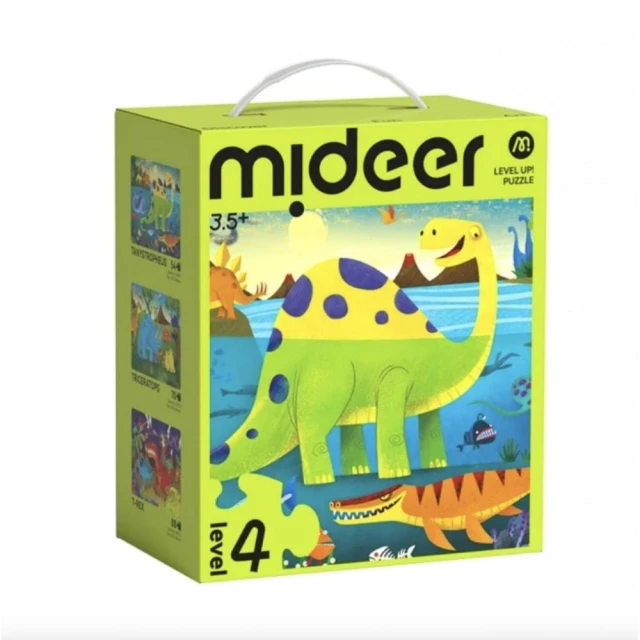 MiDeer 進階式拼圖-恐龍世界（LEVEL4）