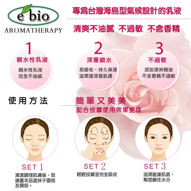 【ebio 伊比歐】薰衣草複方精油保溼乳液200ml(臉&身體適用)