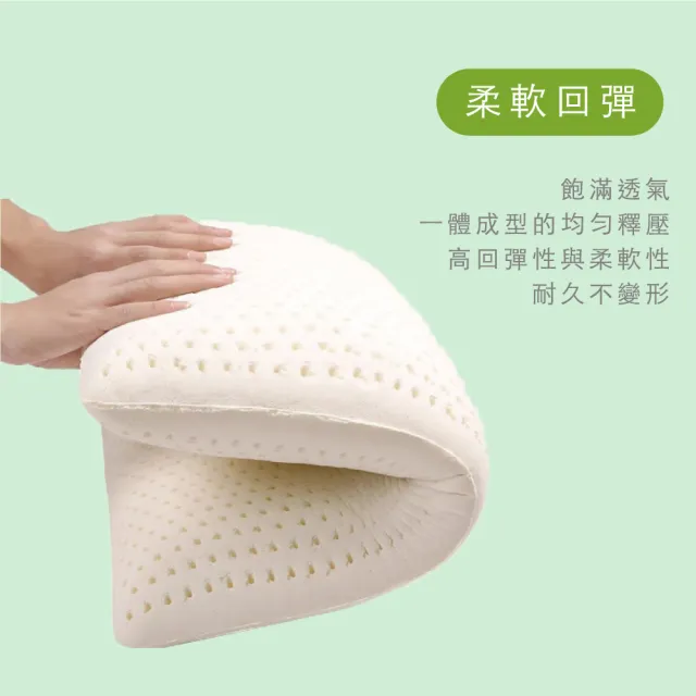 【Arnold Palmer雨傘牌】透氣立體結構棉網乳膠枕2入(麵包枕)