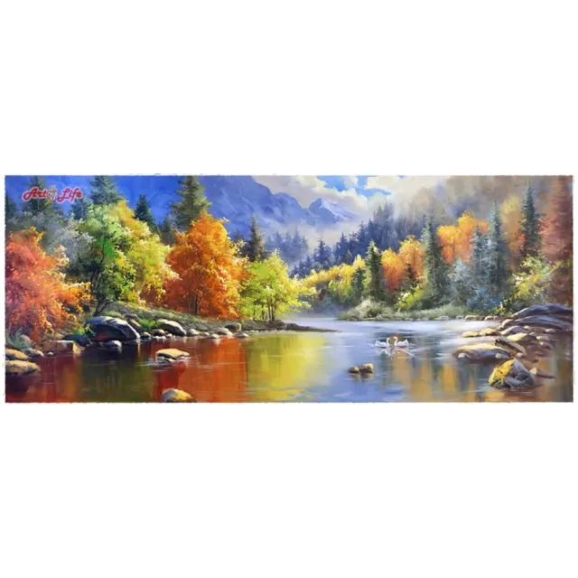 【ArtLife 藝術生活】A020高級手繪油畫_山水_70x180cm(五行風水畫、打造居家好運宅、手繪系列、擺飾畫)