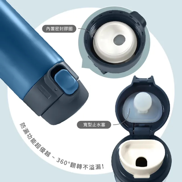 【FUJI-GRACE 日本富士雅麗】買1送1 輕時尚316彈跳保溫瓶450ml(FJ-954*2)