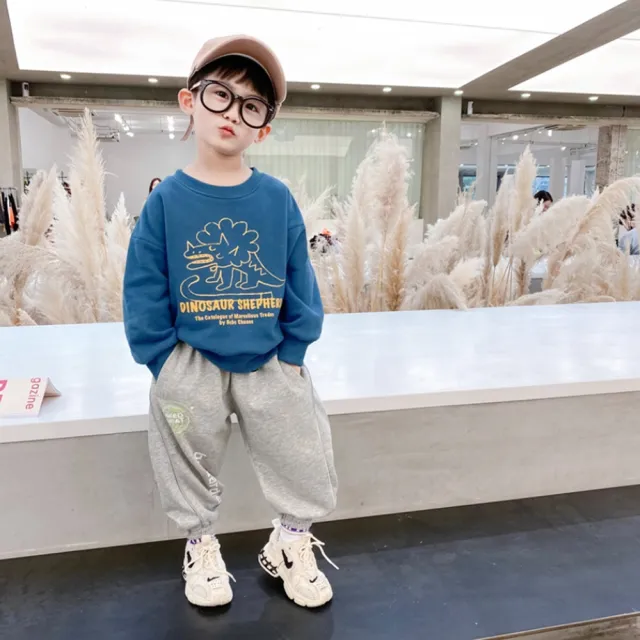 【橘魔法】卡通棉絨長袖上衣(長袖 衛衣 圓領 刷毛 厚款 男童 兒童 童裝)