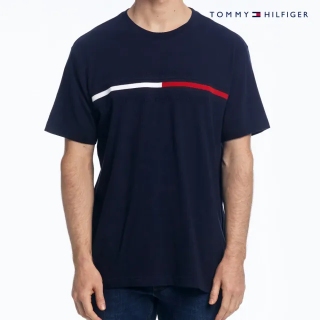 【TOMMY HILFIGER】官方旗艦館 Tommy Hilfiger 基本標誌 T 恤_藍色