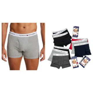 【Tommy Hilfiger】開洞 短版 內褲 彈性 三入組 純棉 現貨 舒適  湯米 四角褲 送禮(四角褲9582)