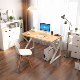 【E家工廠】書桌 電腦桌 工作桌 學習桌 組裝簡單  辦公桌 學生桌 長桌(379-KC書桌120公分（原木色）)