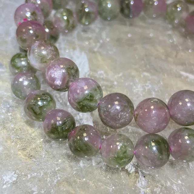 【Cozy 世界水晶原礦與茶】粉西瓜碧璽 8mm+ 27-7(最聚財、聚福、辟邪的寶石)