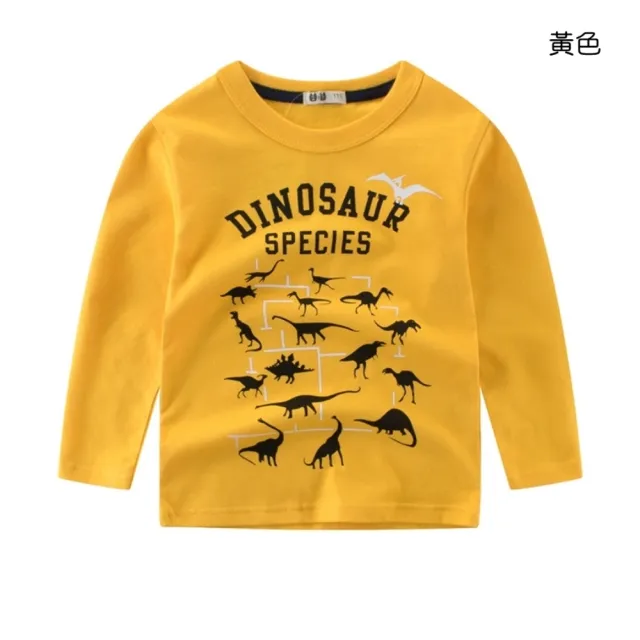 【橘魔法】恐龍印花 薄長袖上衣(大童 恐龍 薄長袖 童裝 男童 兒童)