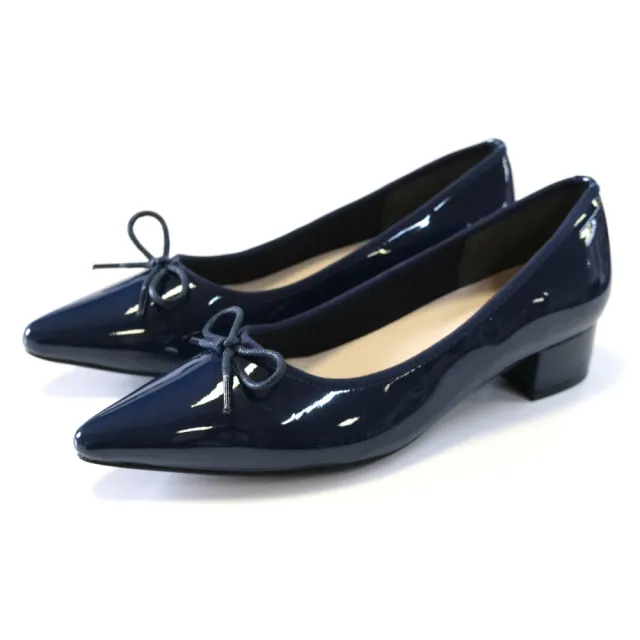 【AmiAmi】女款尖頭蝴蝶結高跟鞋 粗跟腳不痛｜單色 七色(CX2222)