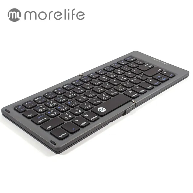 【morelife】1對3藍牙皮革折疊式鍵盤(WKB-2390M)