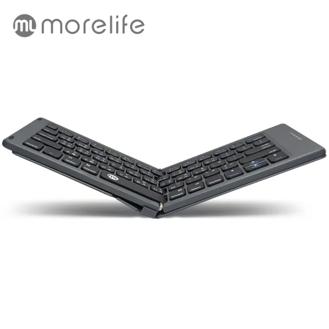 【morelife】1對3藍牙皮革折疊式鍵盤(WKB-2390M)