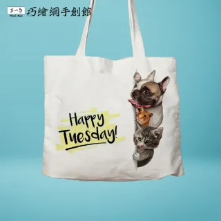 【巧繪網手創館】DIY材料 客製化帆布袋購物袋(帆布袋 購物袋 文青袋 手繪包)