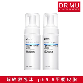 【DR.WU 達爾膚】玻尿酸保濕潔顏慕斯150ML(2入組)