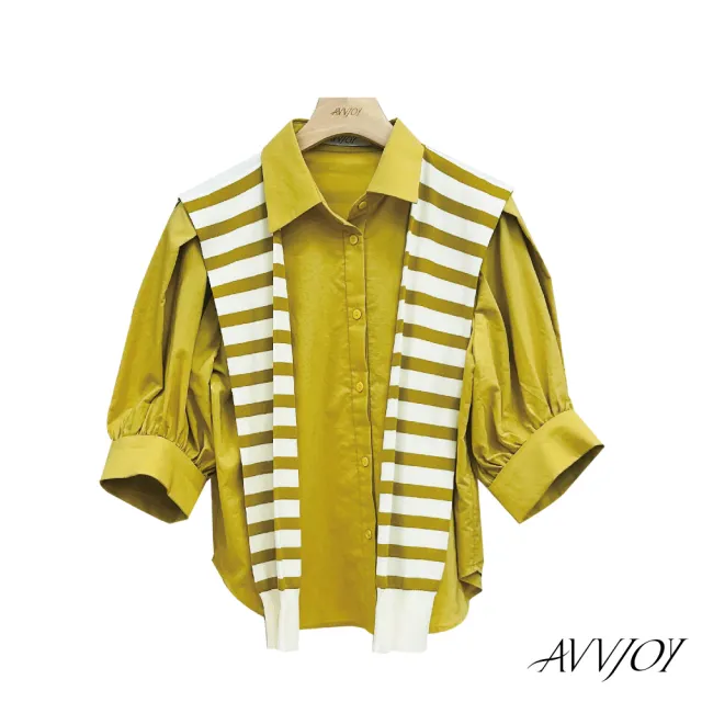 【AVVJOY 艾薇卓爾】披肩公主蓬袖襯衫(襯 上衣 短袖 襯衫 女襯 女襯衫 短袖襯衫 CL2316020)