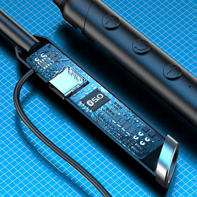 掛脖運動雙耳無線藍牙耳機二入(顏色隨機)