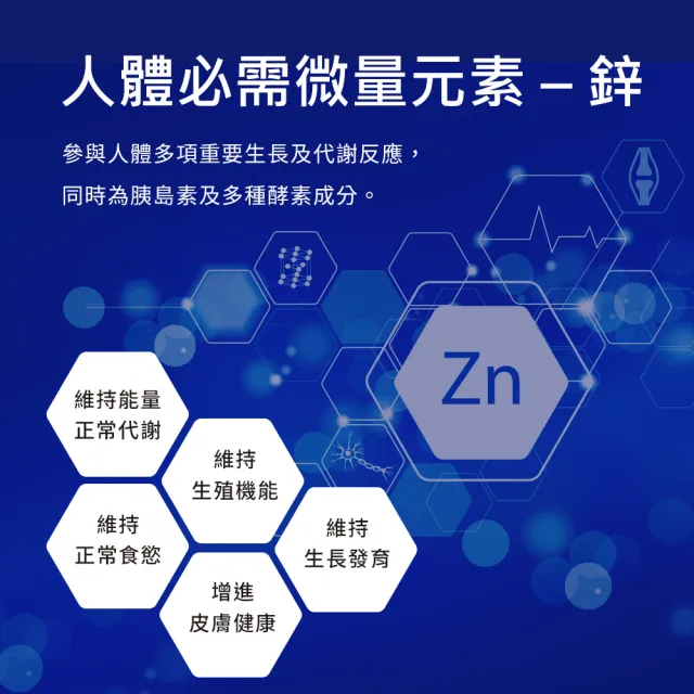 【NOW健而婷】螯合鋅植物膠囊_高效能鋅-100顆/瓶(3瓶組)