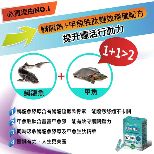 【湧鵬生技】鱘龍魚甲魚胜肽晶凍3盒組(鱘龍魚:甲魚:二型膠原蛋白；10包/盒；共3盒)