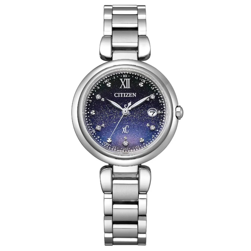 【CITIZEN 星辰】XC 星空夜虹電波光動能鈦金屬腕錶禮物(ES9460-70L)