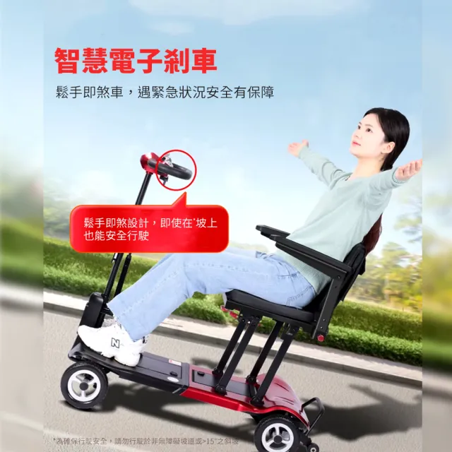 【Suniwin】極輕摺疊電動四輪代步車 C320(輕鬆摺疊/ 出國首選/ 老人長輩/ 行動不便)