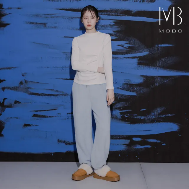 【MO-BO】抽皺抓摺坑條上衣