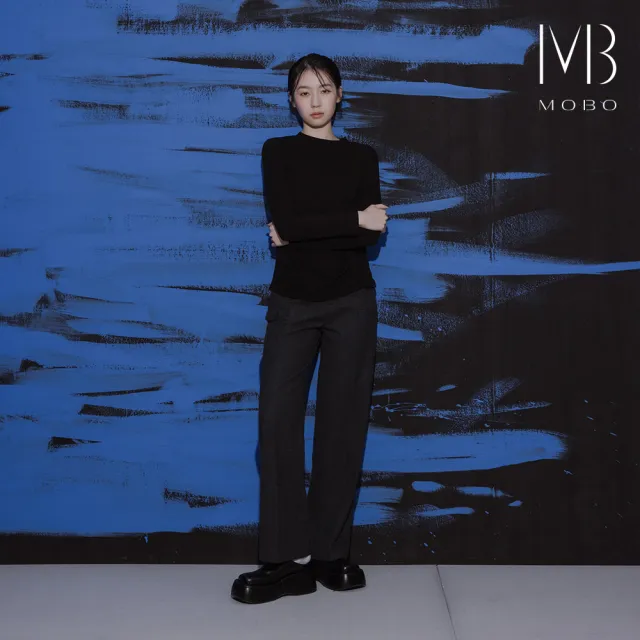 【MO-BO】抽皺抓摺坑條上衣