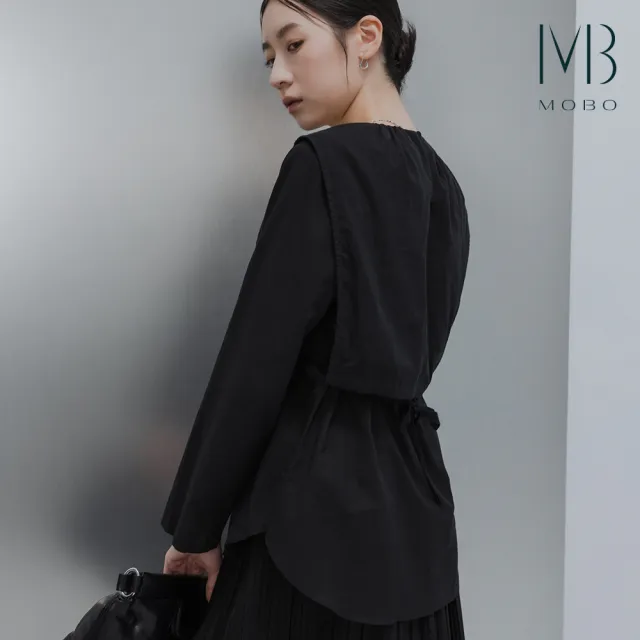 【MO-BO】兩件式蕾絲棉質上衣