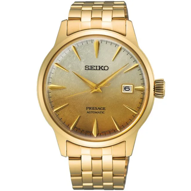 【SEIKO 精工】PRESAGE 啤酒雞尾酒 調酒師機械錶-40.5mm 雙11 送禮(4R35-01T0Q/SRPK46J1)