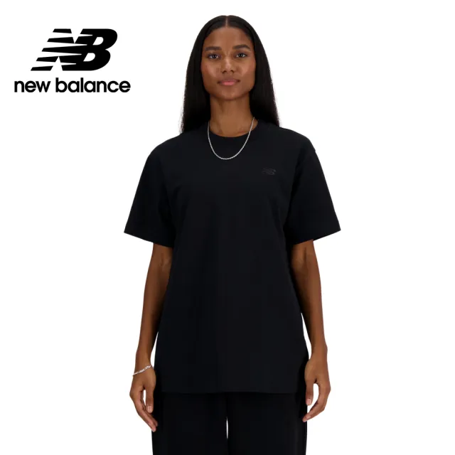 【NEW BALANCE】NB 刺繡LOGO短袖上衣_女性_灰/黑/杏_WT41501AHH_WT41501BK_WT41501LIN(美版 版型偏大)