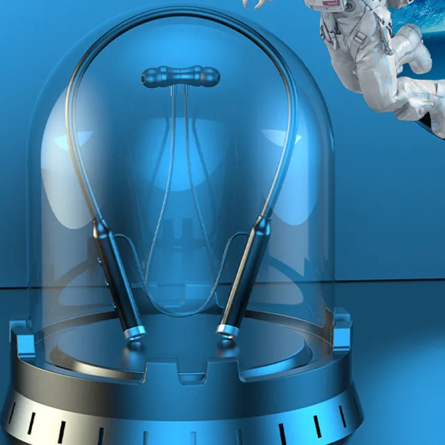 掛脖運動雙耳無線藍牙耳機一入(顏色隨機)