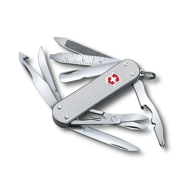 【VICTORINOX 瑞士維氏】Mini Champ Alox 瑞士刀 鋁合金/銀/58mm(0.6381.26)